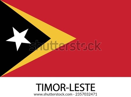 Timor-leste flag national flag vector art