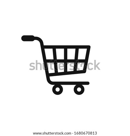 shopping cart icon vector logo template in trendy flat style