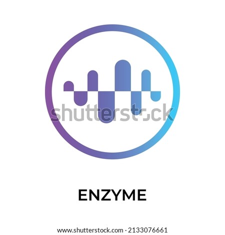 Enzyme Cryptocurrency token icon. MLN token symbol. Cryptocurrency vector icon. Flat Vector illustration - Vector