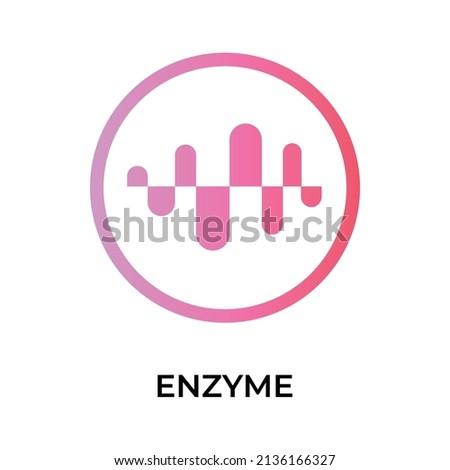 Enzyme Cryptocurrency token icon. MLN token symbol. Cryptocurrency vector icon. Flat Vector illustration - Vector