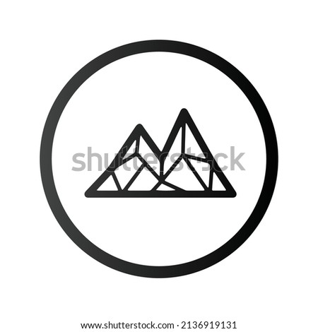 Mithril Cryptocurrency token icon. MITH token symbol. Cryptocurrency vector icon. Flat Vector illustration - Vector