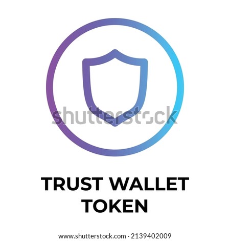 Trust Wallet Token Cryptocurrency icon. TWT symbol. Cryptocurrency vector icon. Flat Vector illustration - Vector
