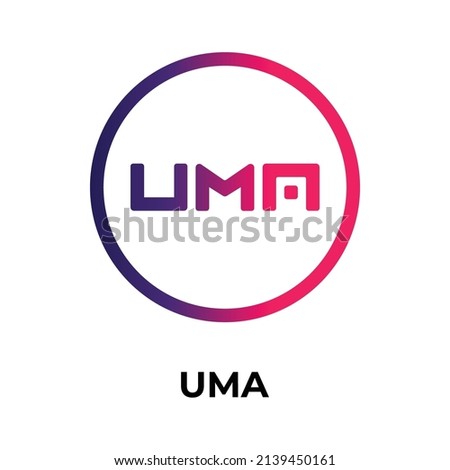 UMA Cryptocurrency token icon. UMA token symbol. Cryptocurrency vector icon. Flat Vector illustration - Vector Foto stock © 