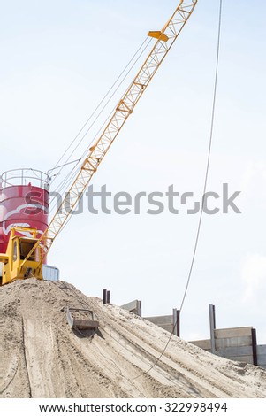 Cement factory a mixer cement tower