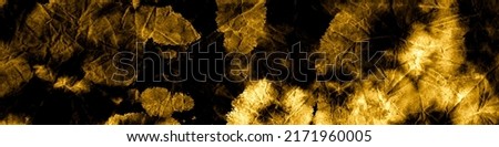 Caramel Dirty Art Painting. Foil Black Tie Dye Cloth Print. Watercolor Brush Stroke. Vaporwave Dark Background. Black Mustard Washed Out Effect. Gold Dark Background.