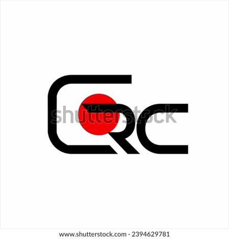 GRC letter logo design with Japanese flag illustration.