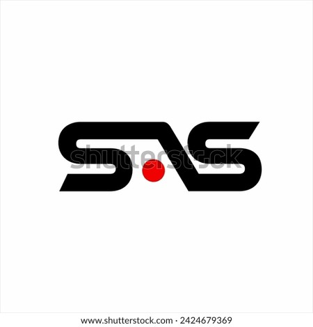 Modern simple SAS letter logo design.