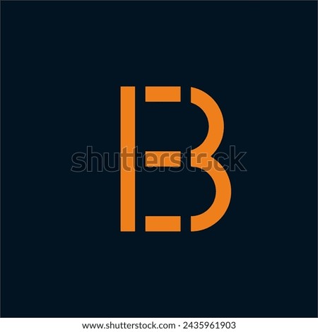 Modern simple EB letter logo design.