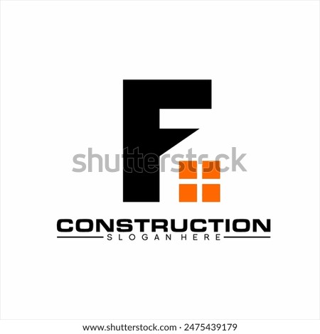 Real Estate logo design with letter F concept.
