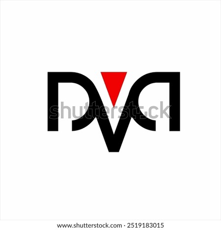 DVD logo text design with triangle symbol on letter V.