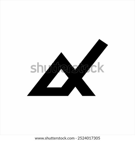 Alpha symbol logo design with geometric concept.