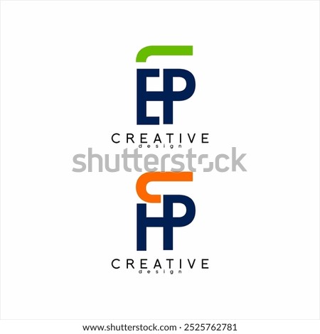 Simple modern ESP and HSP letter logo design.