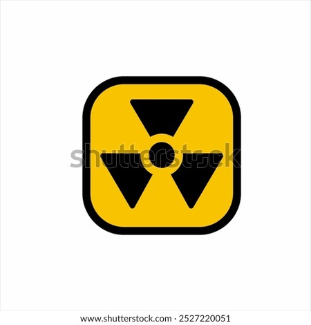 Biological hazard logo icon design.