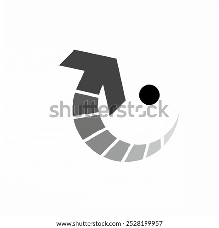 Buffering logo design with dots and arrows.