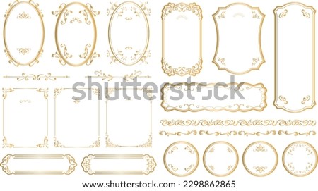 antique frame ornament border set classic
