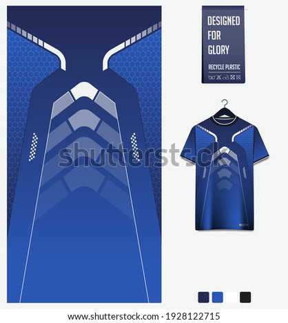 Fabric textile design for sport t-shirt, soccer jersey, football kit, e-sport shirt, bicycle, basketball, racing, baseball, sport uniform. Soccer jersey pattern for sublimation printing. Sport Vector 
