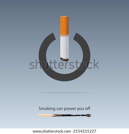 May 31st World No Tobacco Day banner design. Smoking can power you off concept. Stop smoking poster for disease warning. No smoking sign. Vector Illustration.