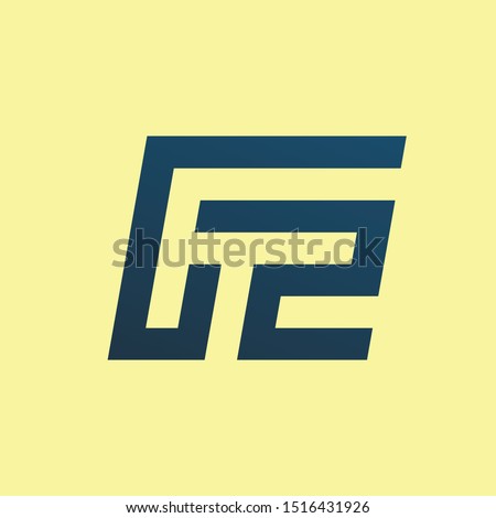 F2 monogram letter mark logo design