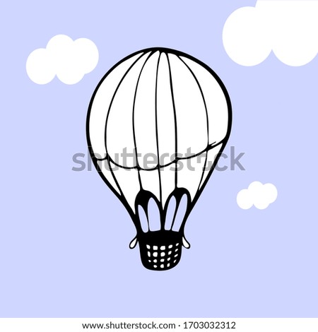 flying ball.vector illustration. Sticker, wrapping paper. invitation.