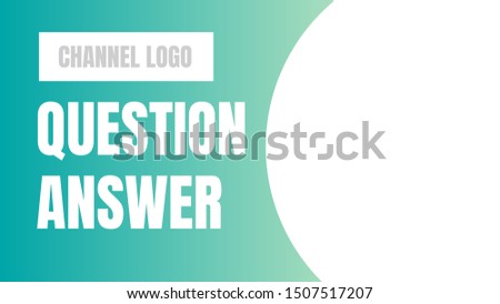 question answer cover photo. video thumbnails, presentation cover vector.