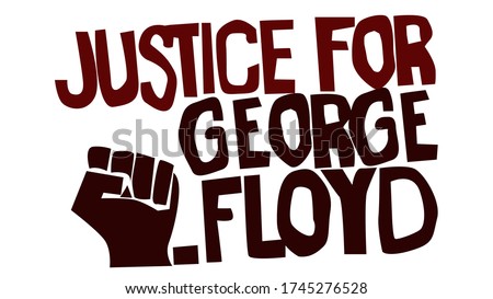 justice for george floyd stencil vector illustration