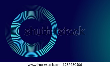 Circles Lines round frame, dynamic vector AI Technology science music concept lines.