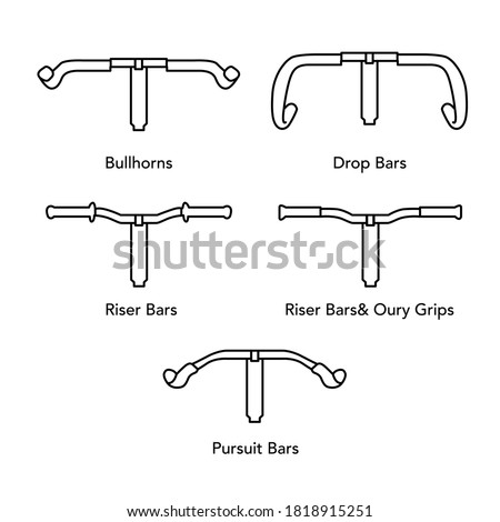 fixed gear bicycle handlebar line icon vector symbol