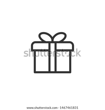 Gift  - Line Vector Icon