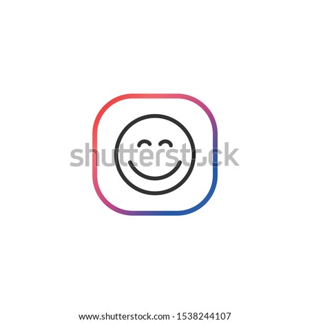 Pleased  - Line Vector Icon