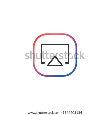 AirPlay  - Line Vector Icon