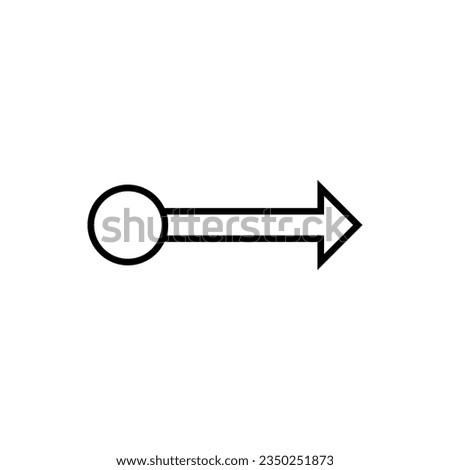 Movement Icon. Right Arrow. Direction Symbol - Vector.