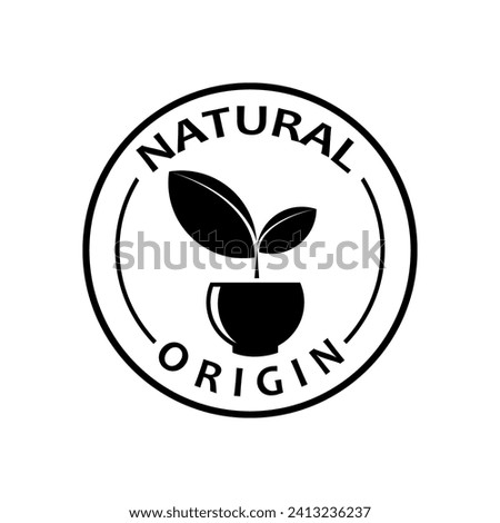 Natural Icon. Origin Symbol  - Vector.  