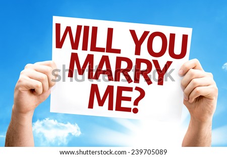 Will You Marry Me? card with a beautiful day