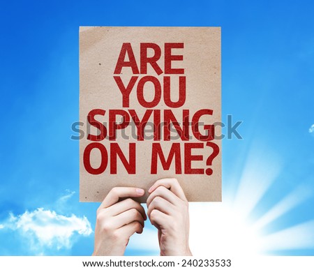 Are You Spying On Me? card with a beautiful day