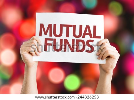 Mutual Funds card with colorful background with defocused lights