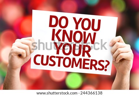 Do You Know Your Customers? card with colorful background with defocused lights