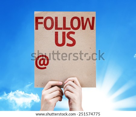 Follow Us and a Copy Space to Put Your Profile card with beautiful day