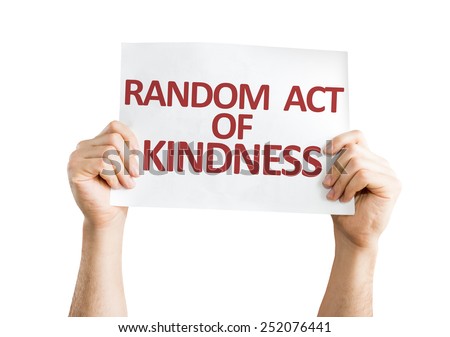 Random Act of Kindness card isolated on white background