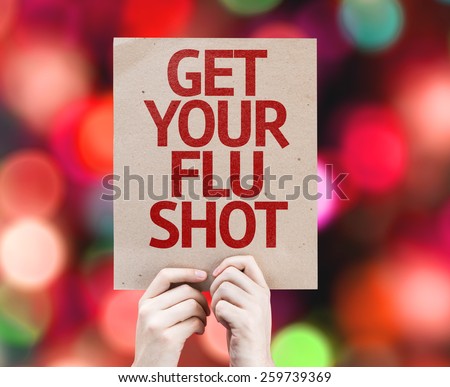 Get Your Flu Shot card with bokeh background
