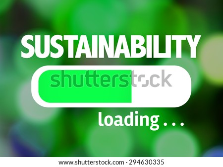 Progress Bar Loading with the text: Sustainability