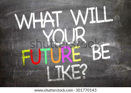 What Will Your Future Be Like? written on a chalkboard