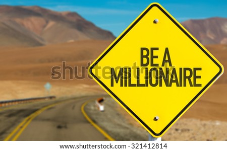 Be A Millionaire sign on desert road