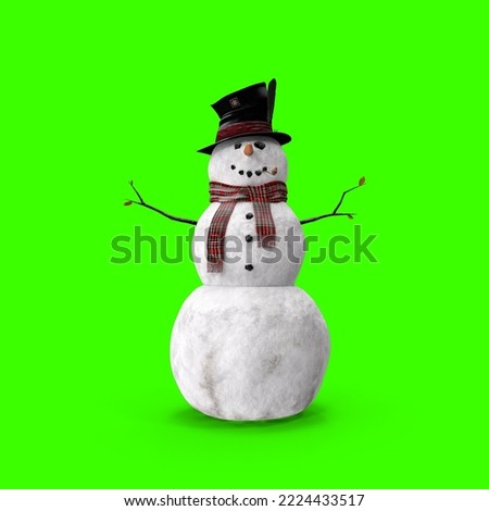 Green Screen Snowman easily remove background and edit then download. 