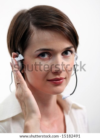 CUSTOMER SERVICE AGENT on white background