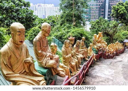 10,000 Buddhas Monastery Sha Tin Hong Kong Stok fotoğraf © 