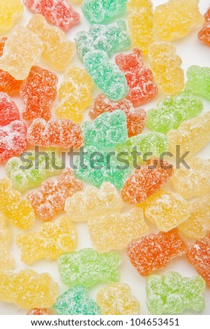 gummy candy bears background