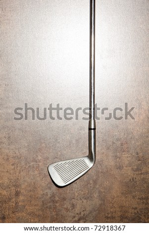 golf club on wooden background