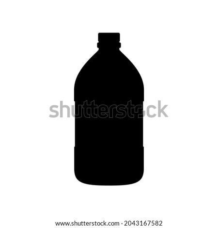 Gallon vector isolated on white background. gallon vector silhouette.