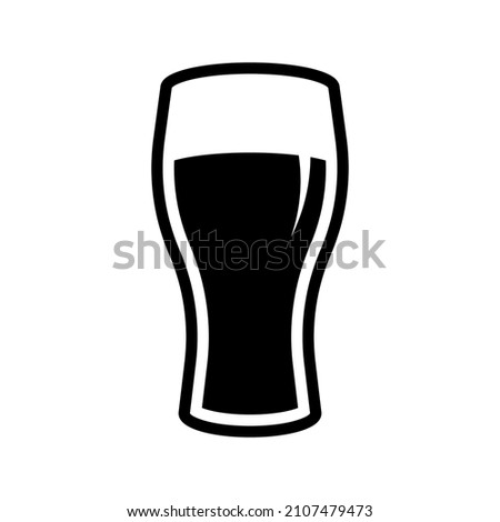 beer glass icon isolated on white background