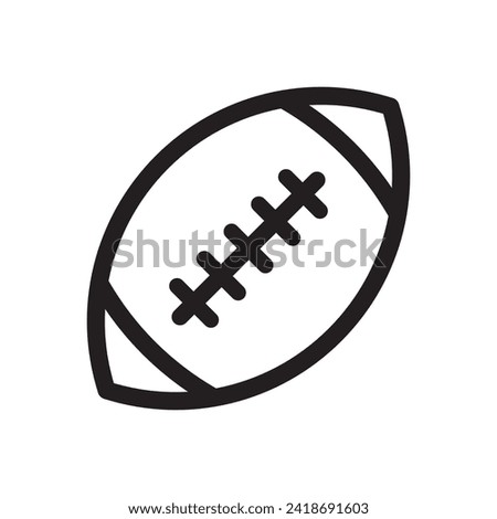 American football ball icon isolated. Rugby ball icon.